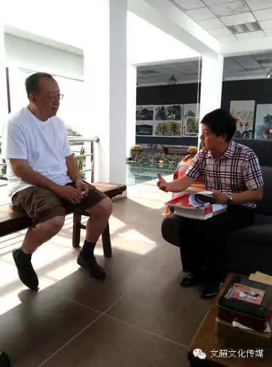 《艺术天成》杂志社总编辑杨文超一行拜访著名画家秦龙老师