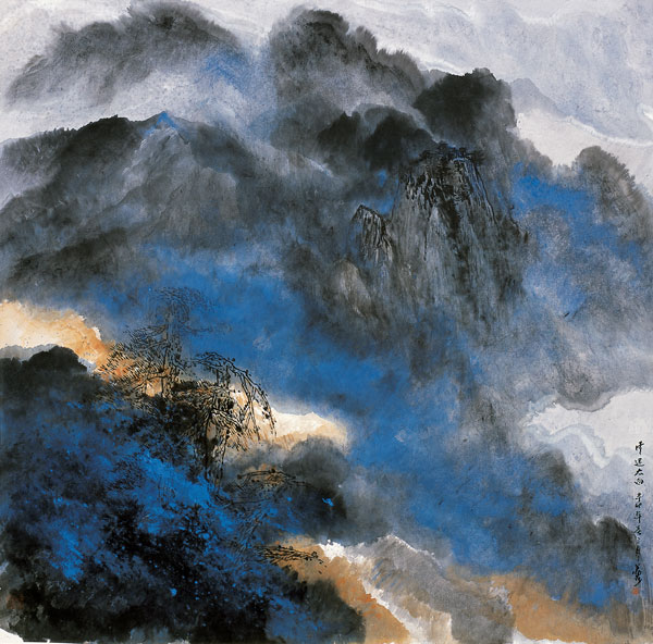 云迷太白-200cm×200cm-2012年-设色纸本
