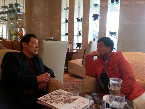 <b>《艺术天成》总编辑杨文超会面言恭达教授</b>
