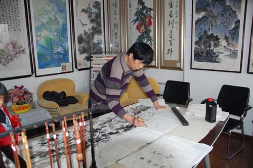 高志强老师现场作画