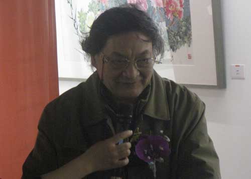 中央美术学院教授中国画系教授郭怡宗开幕式上讲话