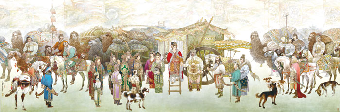 王昭君出塞（修改后作品）（420X145）2012年修改