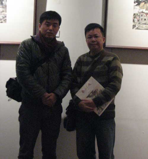 林少云经理、画家陈映欣老师合影
