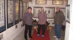 著名书法家张宝生和中国书画艺术研究院理事梁建国作客艺术天成杂志社