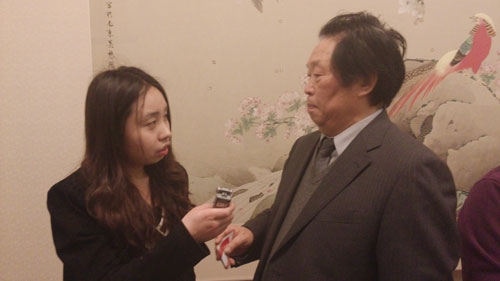 江苏省国画院副院长俞继高接受《艺术天成》杂志社记者采访